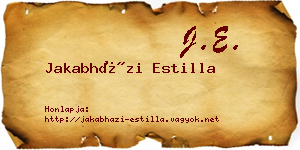 Jakabházi Estilla névjegykártya